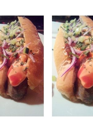 A picture of Cheesy boerewors roll.