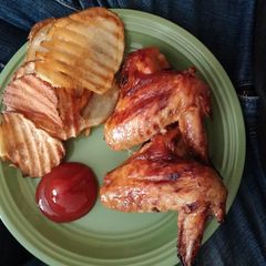 A picture of Mom's honey wings.
