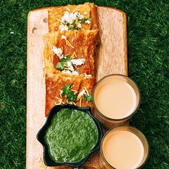 A picture of Moong dal chila.