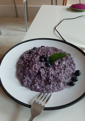 A picture of Blueberries risotto.