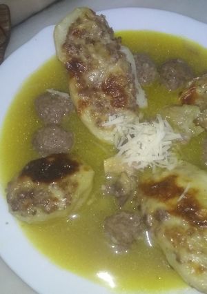 صورة لوصفة طاجين باركات البطاطا باللحم المفروم