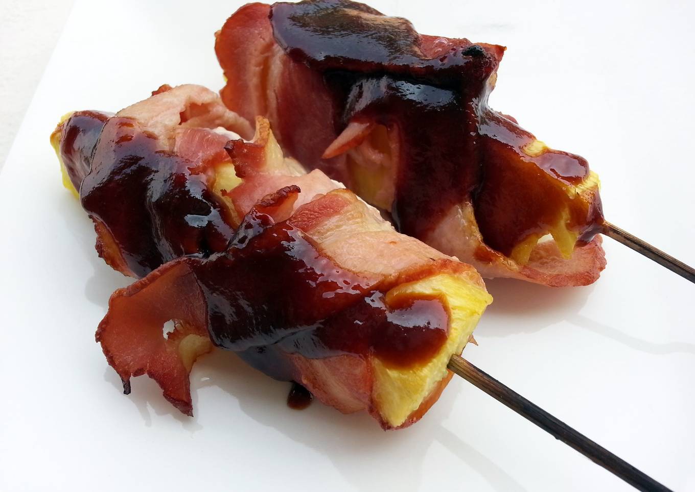 Pineapple And Bacon In Skewer