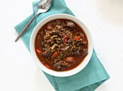 A picture of green lentil stew