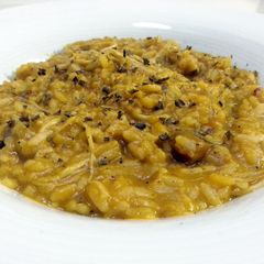 Pumpkin risotto (healthier version) A picture of Pumpkin risotto (healthier version).
