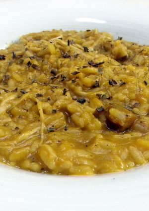 A picture of Pumpkin risotto (healthier version).