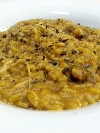 Easy Steps to Prepare Pumpkin risotto (healthier version) the So Delicious Delicious