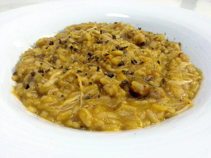 Easy Steps to Prepare Pumpkin risotto (healthier version) the So Delicious Delicious