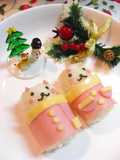 Santa Barrel Cats Character Bento