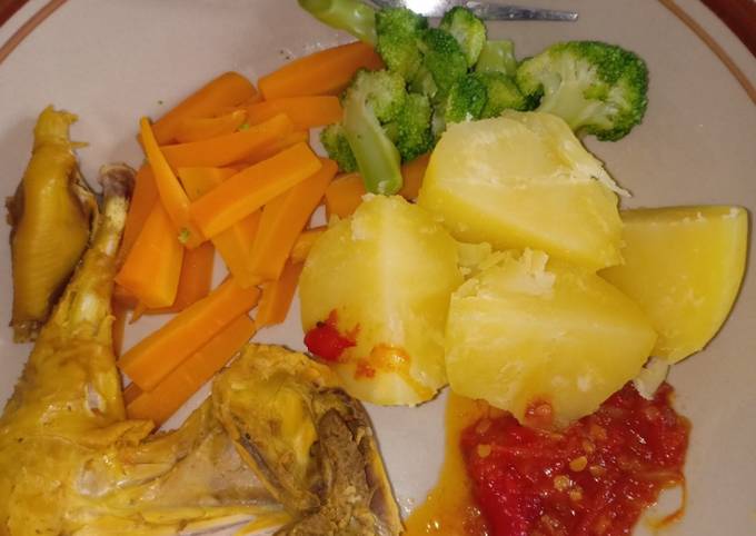 Resep Ayam rebus diet oleh titi mutiah  Cookpad