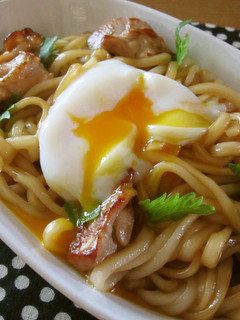 A picture of Sweet and Salty Butter and Soy Sauce Stir-fried Udon Noodles.