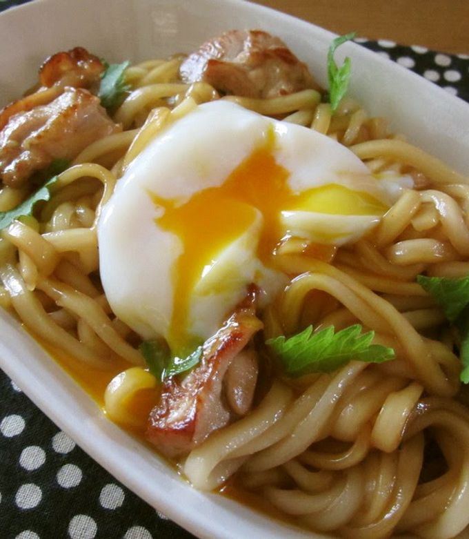 A picture of Sweet and Salty Butter and Soy Sauce Stir-fried Udon Noodles.