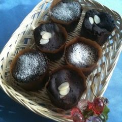 A picture of An Easy Gateau Au Chocolat for Valentine's in a Microwave.