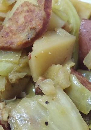 A picture of Slow Cooker Smothered Cabbage.