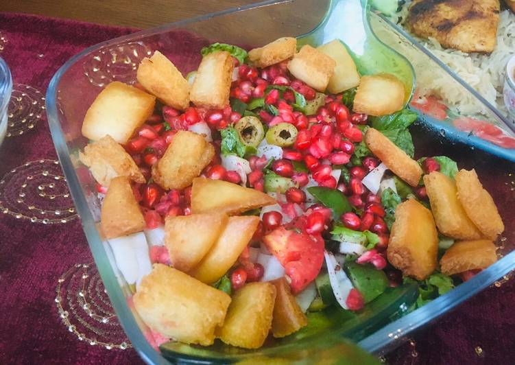 Easiest Way to Make Super Quick Homemade Fatoush Salad
