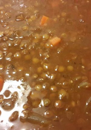 A picture of Beefy Lentil Soup.