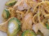 chicken brussels pasta