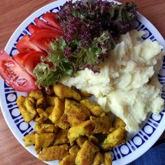 A picture of Chicken Breast with Tumeric (Kurkuma) and Dill.