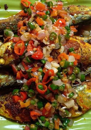 Foto resep Kembung Bakar Sambal Matah