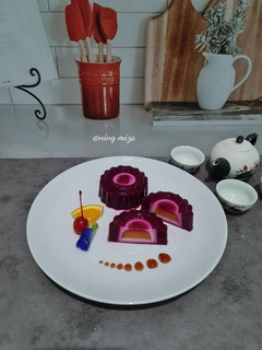 Foto resep 230. Puding Mooncake Buah Naga Merah