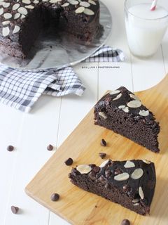 Foto resep Eggless Moist Chocolate Cake (Source : bunda nina)