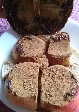 A picture of Dean's Cinnamon Chocolate Apple Breakfast Sandwich.