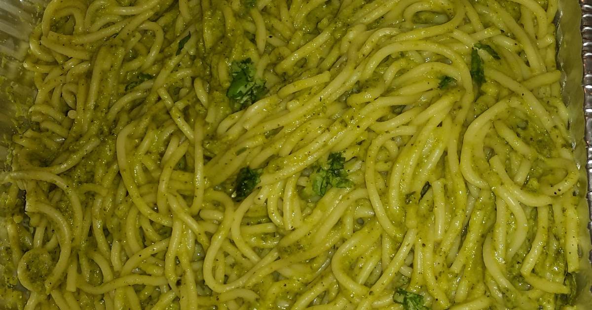 Espagueti Verde Green Spaghetti Recipe By Alexis Garcia Cookpad