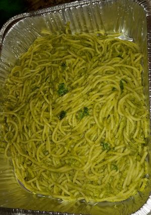 A picture of Espagueti Verde- Green Spaghetti.