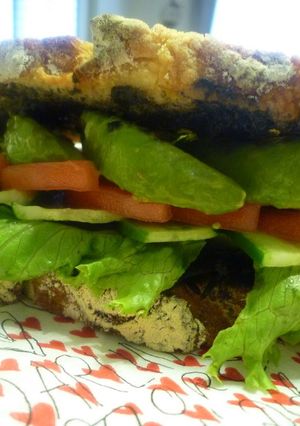 A picture of Healthy Avocado & Hijiki Seaweed Sandwich.