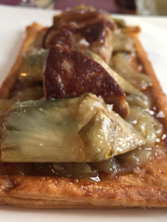 Una foto de Coca de Alcachofas con Foie