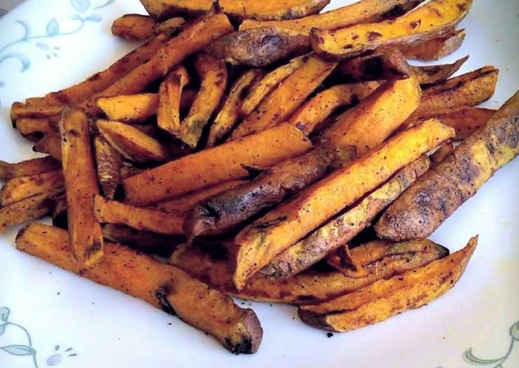 Recipe of Ultimate Healthy Oven-Baked Sweet Potato Fries