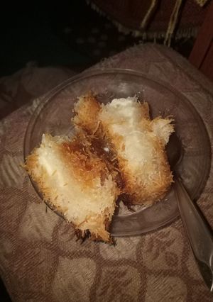 صورة لوصفة كنافة بالقشطة