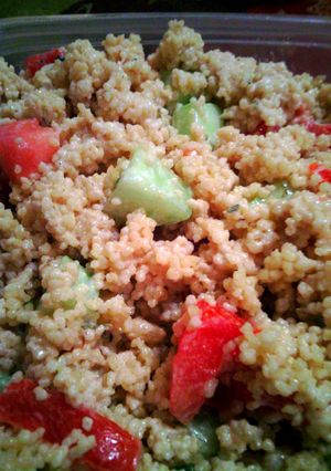 A picture of Cold Parmesan Ranch Couscous Salad.