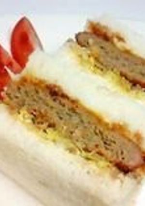 A picture of Non-Fried, Oven-Baked "Menchi Katsu" (Minced Meat Cutlet).