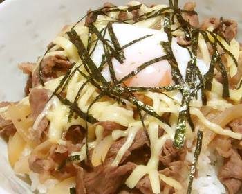 Easy Recipe Beef Rice Bowl with Cheese  Poached Egg Most Delicious