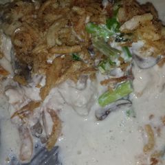 A picture of Asparagus chicken cassarole.