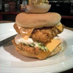 A picture of Brad's double decker fishwich.
