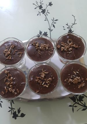 صورة لوصفة كاسترد بالكيك والشوكولا