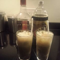 A picture of Vodka root beer float.