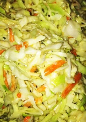 A picture of Honey Mustard Coleslaw.