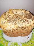 Pan de semillas en máquina de pan