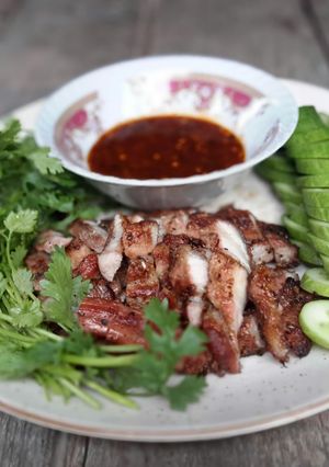 A picture of Galangal sauce for Thai grill.