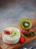 Whipped Cream Lychee Pudding