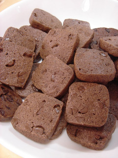 A picture of Done in 10 minutes! Chocolate-Cocoa Cookies.
