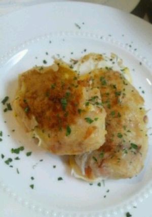 A picture of Salmon and Potato Piccata.