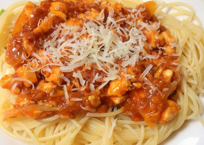 Resep Spaghetti ayam bolognese oleh yessy yoana - Cookpad