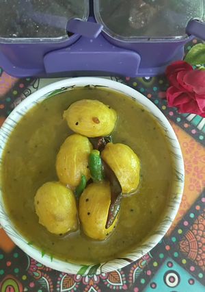 A picture of Sweet & Sour Hog Plum Chutney in Bengali twist.