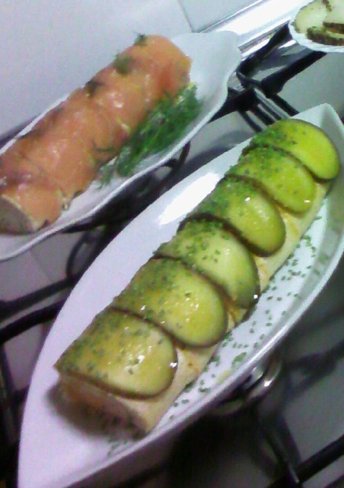 Una foto de Pasteles salados de zanahoria y salmón