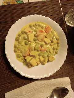 Una foto de Guisantes con tofu al limón