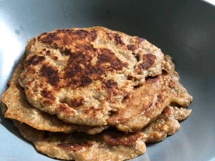Langkah Gampang Membuat Resep Cinnamon oat banana pancake teflon seperti rasa bolu kukus pisang yang Lezat Anti Ribet, Sempurna