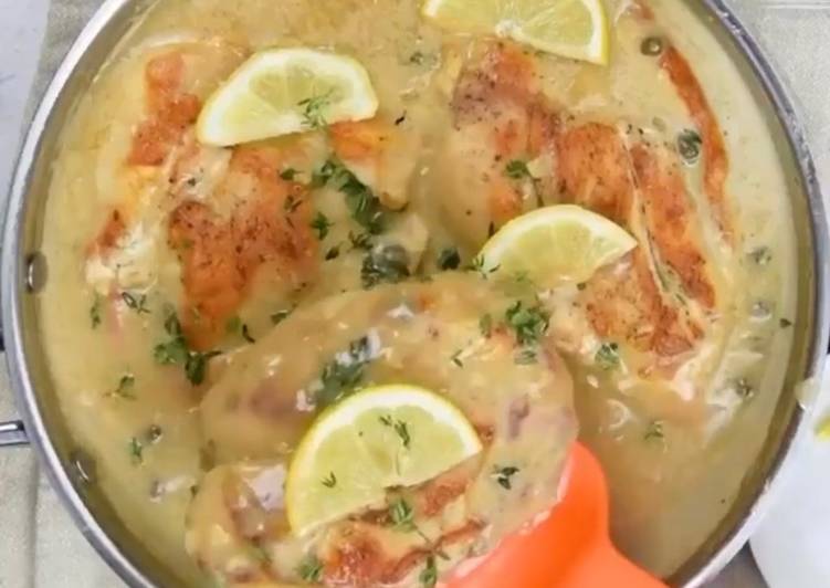 دجاج بالزبدة والثوم